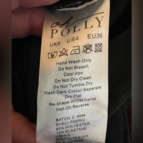 NWT Oh Polly black corset mesh strapless mini dress sz 4 wedding bodycon - Picture 5 of 13